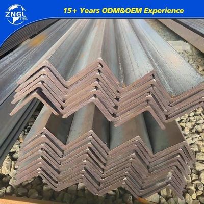 Hot Rolled Steel Angle with Galvanized or Black Punching Service and IS0 Certification