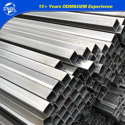 Customized Length SUS304 ASTM A554 Stainless Steel Square Pipes for Building Railing