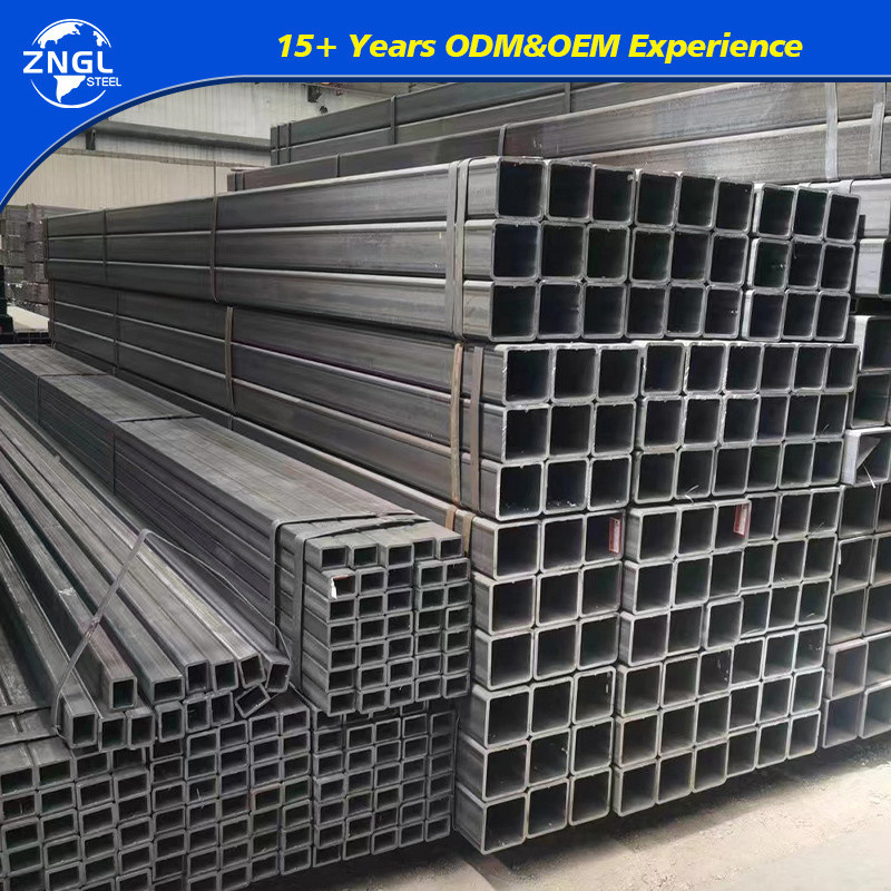 Hot New Rhs Hot Rolled A36 Q235 Steel Shs Rhs Steel Hollow Section Tube with Round ...